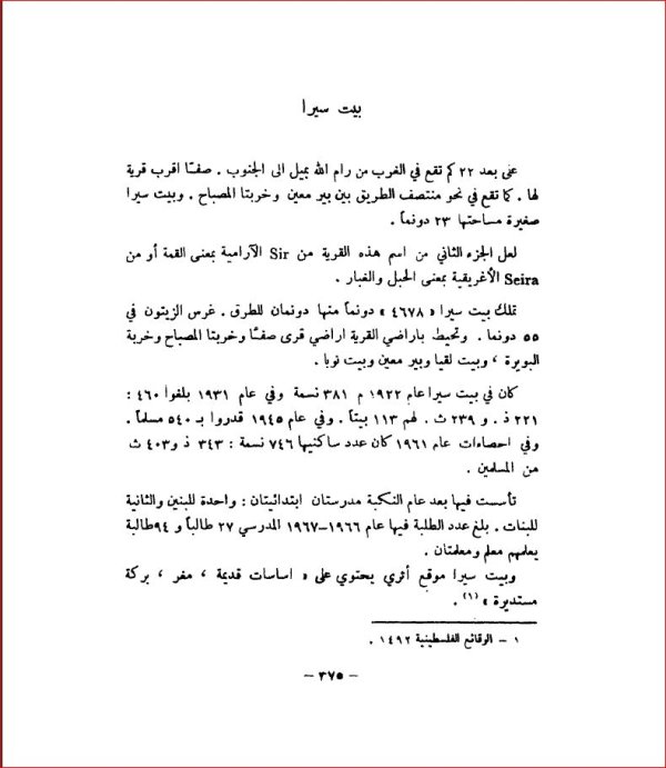 | موسوعة القرى الفلسطينية  | موسوعة القرى الفلسطينية