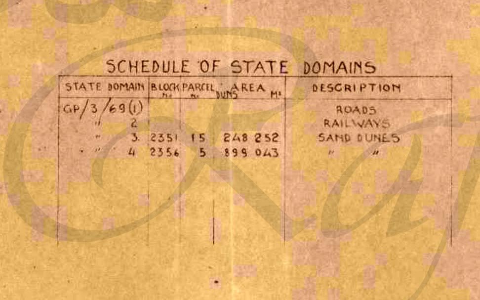 تسجيل (أراضي الدولة) و(الأراضي الأميرية) في (منطقة السميري؛ قضاء غزة؛ فلسطين) في العام 1947، نقلًا عن الباحث محمد رفيع تسجيل (أراضي الدولة) و(الأراضي الأميرية) في (منطقة السميري؛ قضاء غزة؛ فلسطين) في العام 1947، نقلًا عن الباحث محمد رفيع