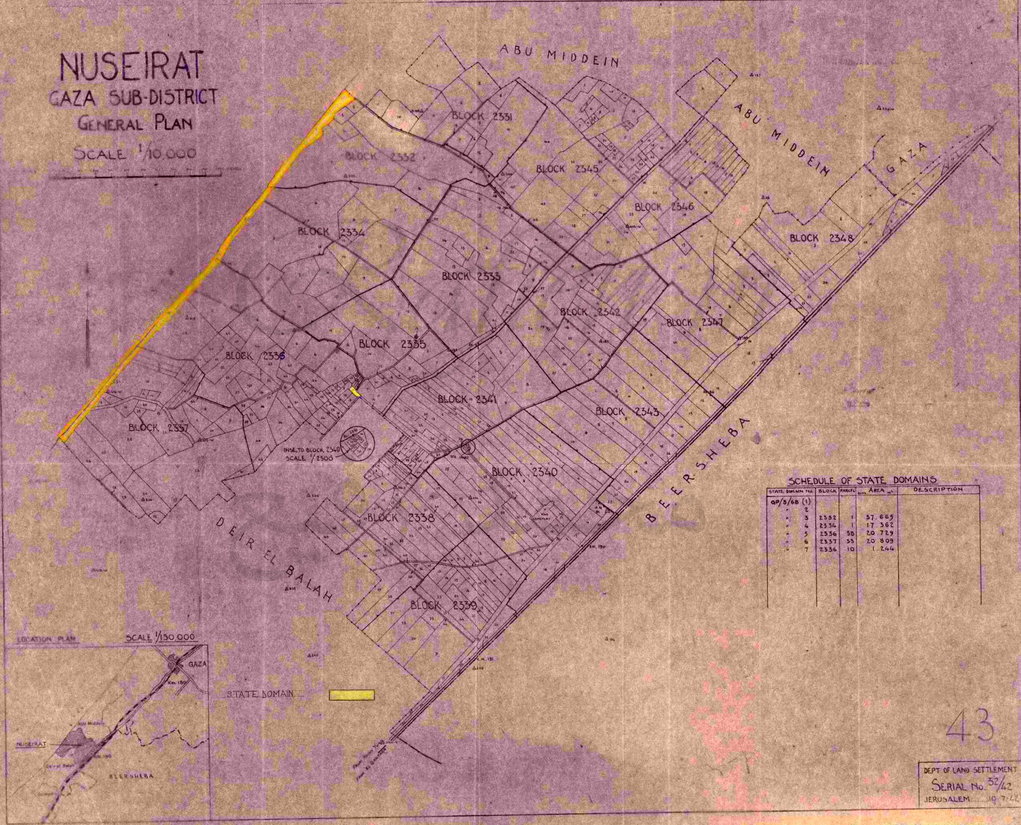 تسجيل (أراضي الدولة) و(الأراضي الأميرية) في (منطقة النصيرات؛ قضاء غزة؛ فلسطين) في العام 1947، نقلًا عن الباحث محمد رفيع تسجيل (أراضي الدولة) و(الأراضي الأميرية) في (منطقة النصيرات؛ قضاء غزة؛ فلسطين) في العام 1947، نقلًا عن الباحث محمد رفيع