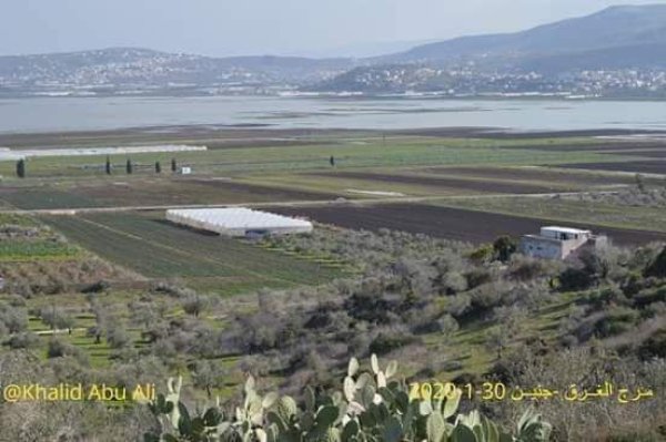 الأراضي المشرفة على قرية جربا جنوبي مدينة جنين