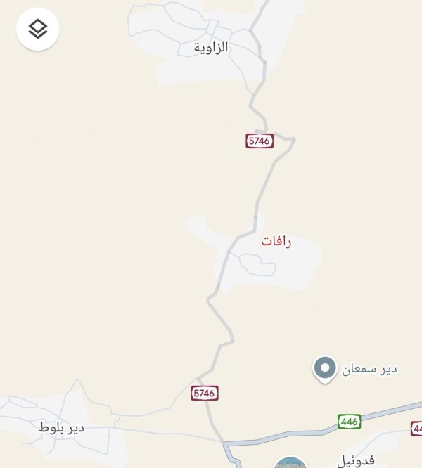 خارطة توضح موقع قرية رافات والقرى والبلدات المجاورة لها