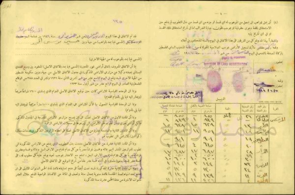وثائق غاية في النُّدرة.. (3_138) وثائق العقود الأصلية لـ(شراء وتسجيل أراضي) قرية (المرصّص؛ قضاء بيسان) في العام 1946  _________ أراضي؛ حسين موسى المحمد _ حسين موسى المحمّد _________ * ملاحظة؛ _ تمت عقود الشراء والتسجيل لهذه الأراضي في العام 1946، بناء على احتجاجات عنيفة وقضايا، واتفاق نهائي بين حكومة الانتداب البريطاني وبين محامي الأهالي (وديع أفندي البستاني؛ تمّ نشر الاتفاق في الصفحة القديمة المهكّرة) في العام 1921؛ ولم ينشر الاتفاق في الجريدة الرسمية إلا في العام 1933، نتيجة مماطلة سلطات الانتداب؛ وتلاه مماطلة أخرى حتى العام 1946، حيث تم تسجيل الأراضي بأسماء أهالي قرية المرصص، بعد دفع ثمنها بالتقسيط، كما هو واضح من العقود، باللغتين العربية والإنجليزية..