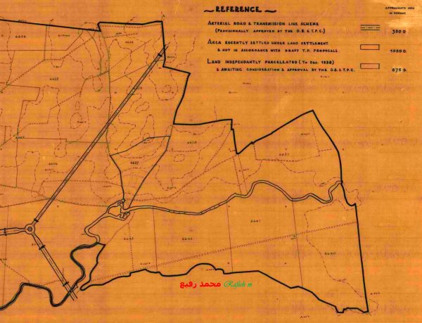الخريطة التفصيلية العُمرانية لـ(قرية الشيخ مْوَنِّسْ؛ يَافا؛ فلسطين) في العام 1938، نقلا عن الباحث حمد رفيع