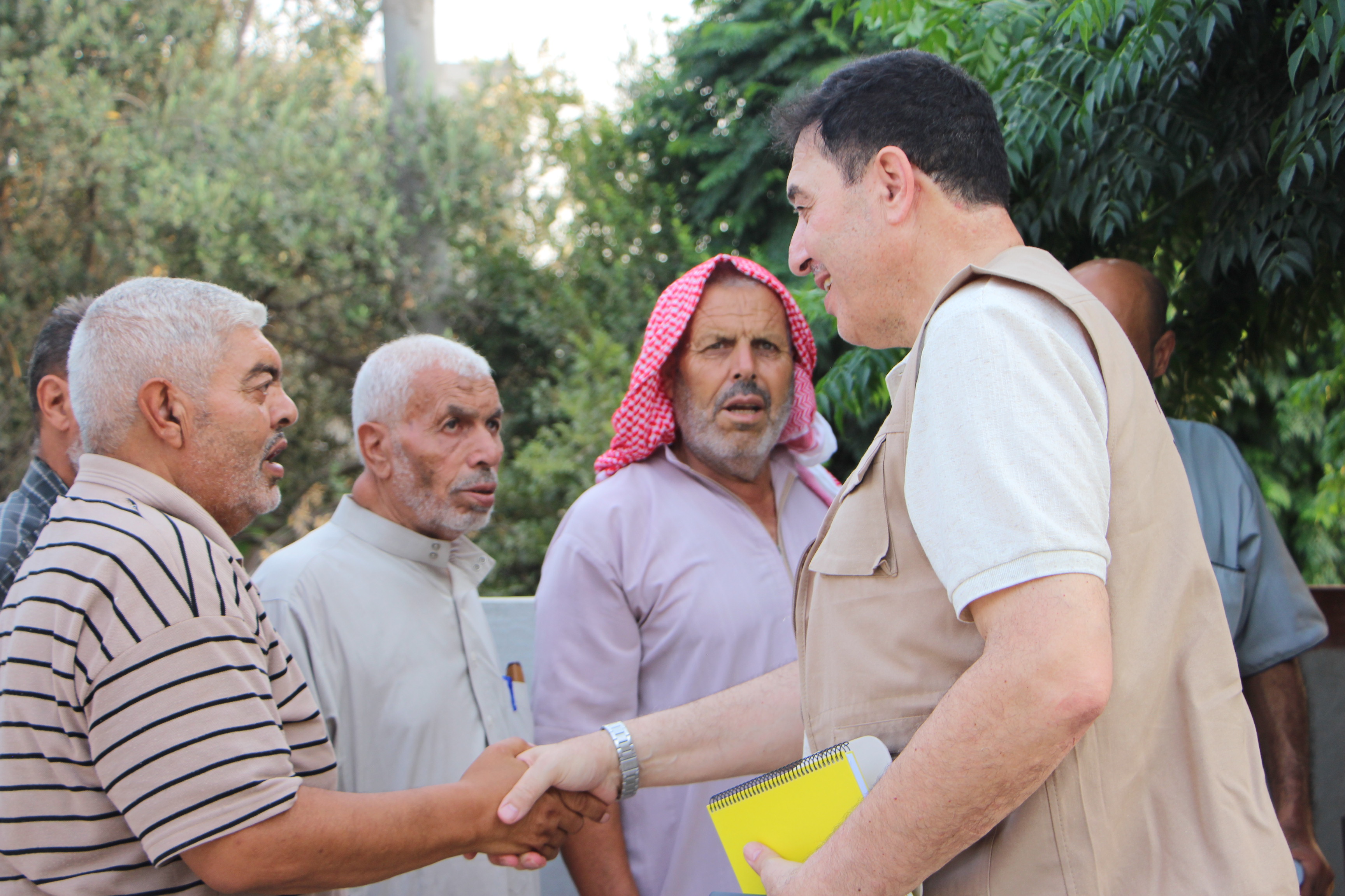 صور من استقبال أبناء تَجَّمع جِلِّيْن لفريقي موسوعة القرى والمخيمات الفلسطينية في محافظة درعا السورية، بعدسة: لين محمد