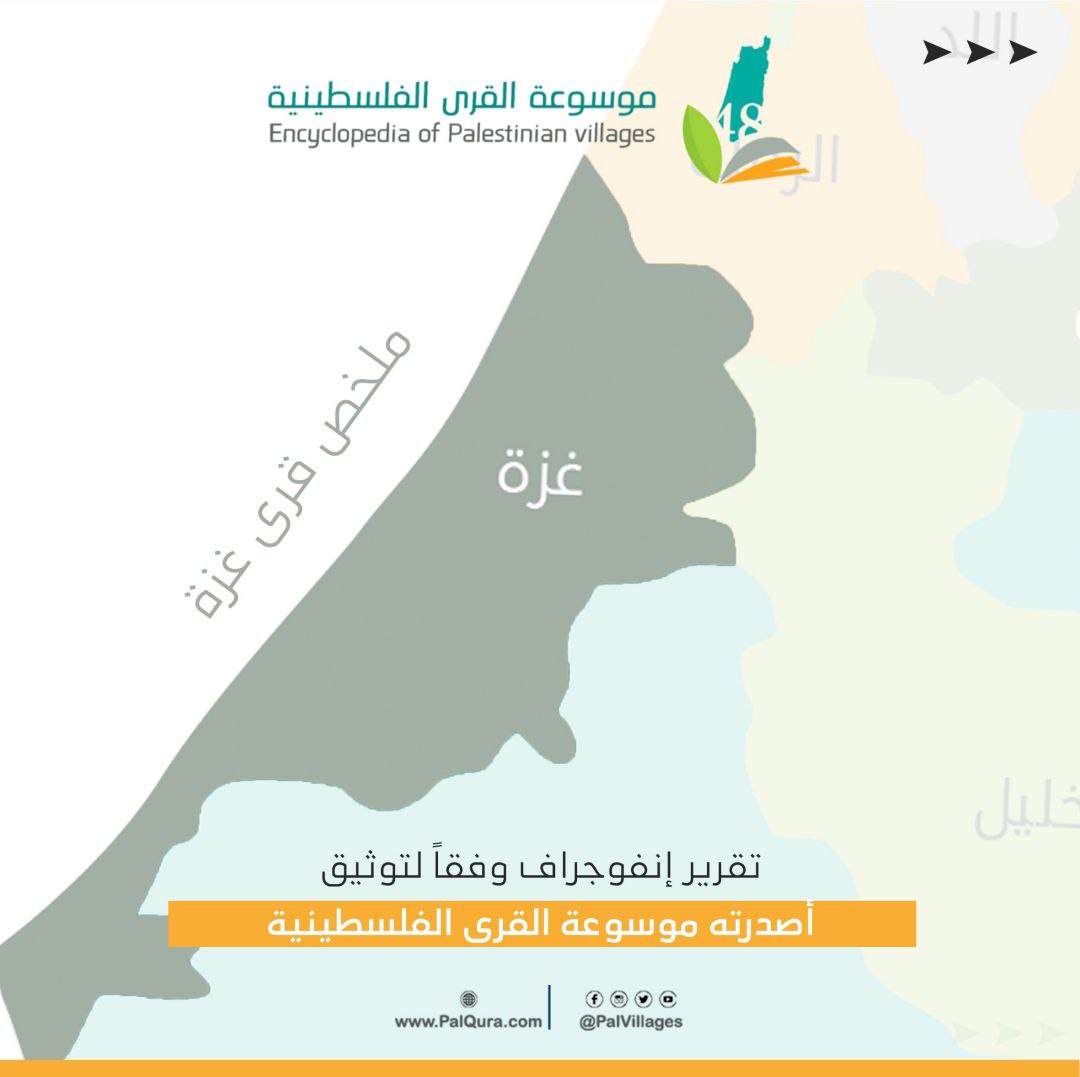 ملخص قطاع غزة- تقرير انفوغرافيك  | موسوعة القرى الفلسطينية