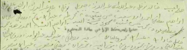 أسماء أبناء قرية السافرية الموكلين عنهم بالإنابة مخاتير القرية كما وردت في ملف المحامي عوني عبد الهادي