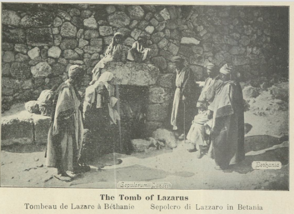 بطاقة بريدية من أرشيف سمير أبو دهيس لقبر ألعازر (أليعازر) وهو أحد الشخصيات المسيحية قرية العيزرية، من موقع ذاكرة فلسطين بطاقة بريدية من أرشيف سمير أبو دهيس لقبر ألعازر (أليعازر) وهو أحد الشخصيات المسيحية قرية العيزرية، من موقع ذاكرة فلسطين