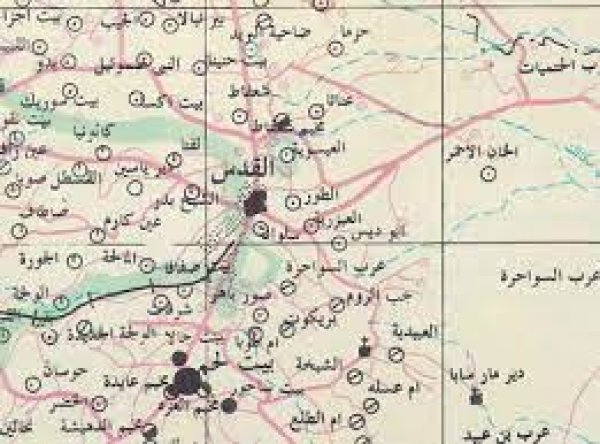 خريطة قرية بيت اكسا / القدس